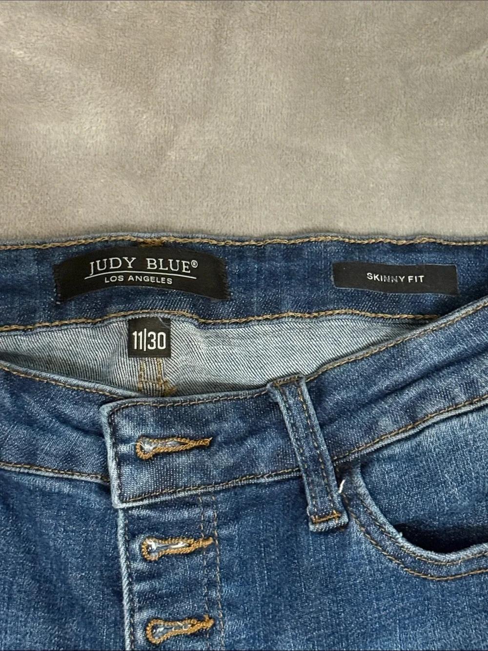 Judy Blue Dark Waffle Distressed Hi-Rise Skinny Jeans style# JB58307 item 72502
